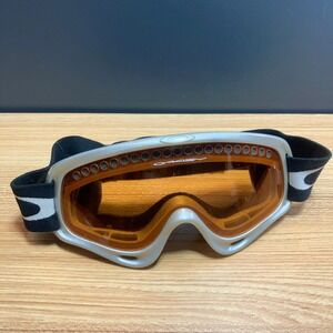 Vintage Oakley Ski Goggles Silver Orange Snowboard Sport Eyewear‎ Winter Y2K